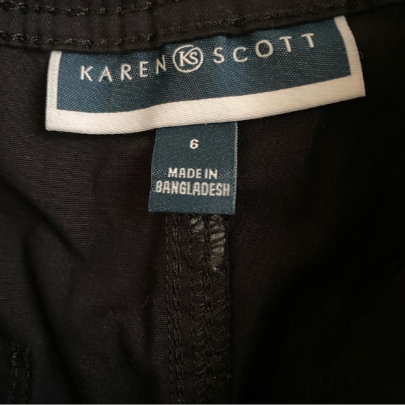 Karen Scott women’s comfort waist shorts black Size 6 - Picture 2 of 8